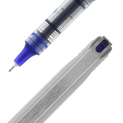 uniball Vision Needle Rollerball Pens, Fine Point, 0.7mm, Blue Ink, Dozen (1734904)