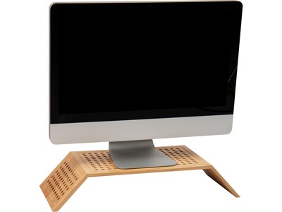 Mind Reader Ventilated Monitor Stand, Light Brown (LATMON-BRN)