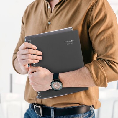 2026-2027 AT-A-GLANCE DayMinder 8.5" x 11" Academic Weekly & Monthly Planner, Plastic Cover, Charcoal (AYC520-45-27)