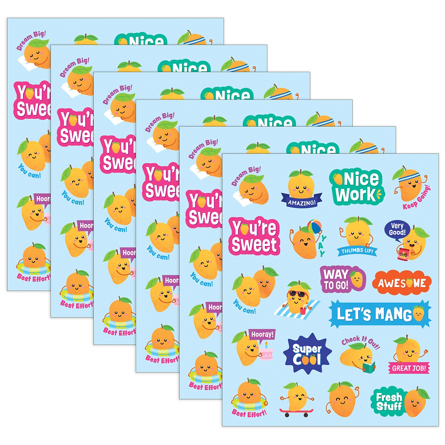 Teacher Created Resources Mango Smelly Stickers, Multicolored, 126/Pack, 6/Packs/Bundle (TCR9458-6)