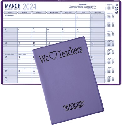 Custom Laureate Translucent Academic Desk Planner