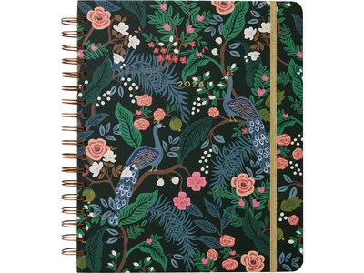 2023-2024 Rifle Paper Co. Peacock 8.25 x 10 Academic Weekly & Monthly Planner, Multicolor (PLS017)