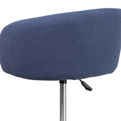 Flash Furniture Contemporary Fabric Adjustable Height Barstool with Back, Blue (CHTC31066LBLFAB)