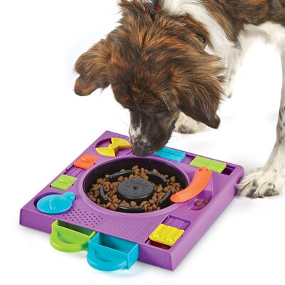 Brightkins DJ Doggo Puzzle Feeder, Multicolored, 4 Pieces (LER9383)