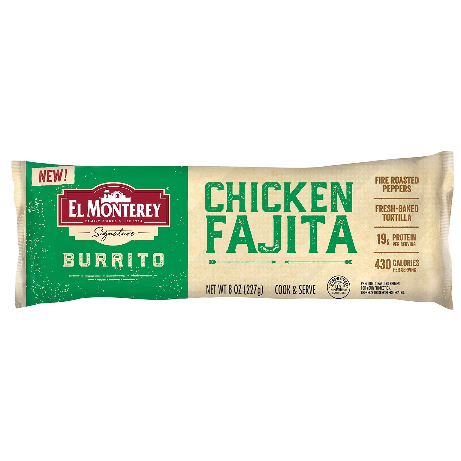 El Monterey Chicken Fajita Burrito, 8 oz, 12/Pack (220-02480)