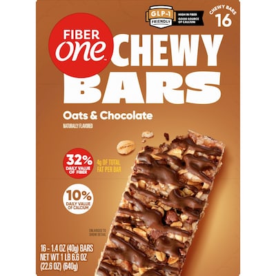 Fiber One Chewy Oats & Chocolate Granola Bar, 1.4 oz., 16 Bars/Box (GEM14562)