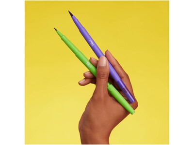Paper Mate Flair DUAL Felt Pen, Twin Tip Point, Assorted Inks, 8/Pack (2181604)