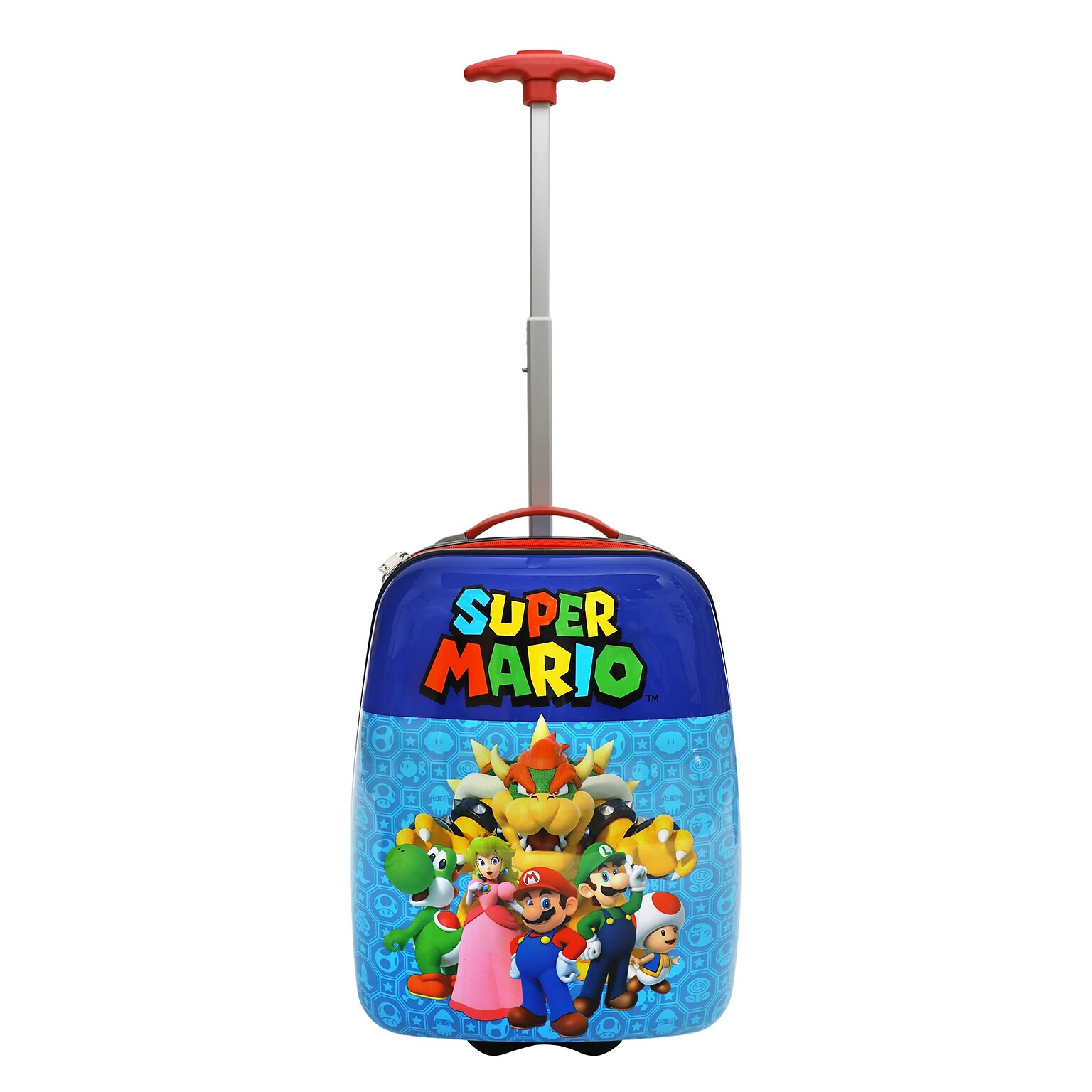 Bioworld 16.5 Hardside Super Mario Brothers Carry-On Suitcase, 2-Wheeled, TSA Checkpoint Friendly, Blue (LRB53N9SMBPP00)