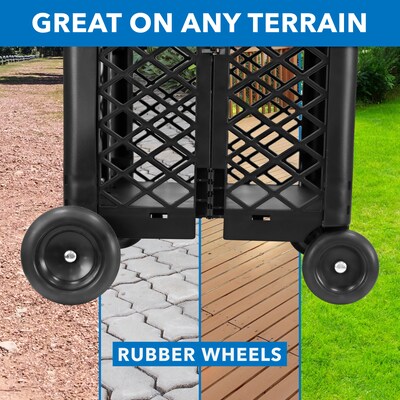 Mount-It! Mobile Rolling Mesh Utility Cart, Black (MI-906)