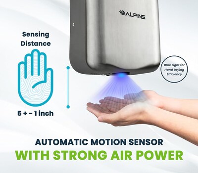Alpine Industries Hemlock 110V Automatic Hand Dryer, Stainless Steel (400-10-SSB)