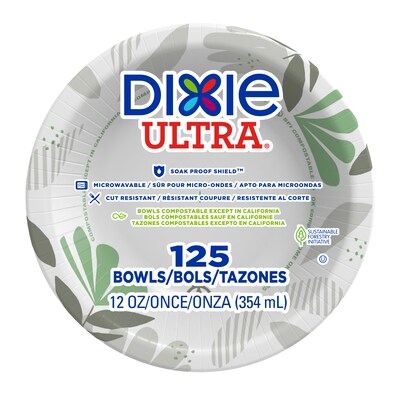 Dixie Ultra Pathways Paper Bowl, 12 oz., Multicolor, 1000/Carton (SX12PATH)