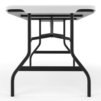 Quill Brand® Folding Table, 6' x 29", White Granite (79123)