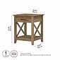 Bush Furniture Key West 20" x 20" End Table, Reclaimed Pine (KWT120RCP-03)