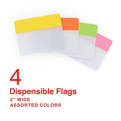 Staples Tabs, 2 Wide, Assorted Colors, 24 Tabs/Pack (ST62898)