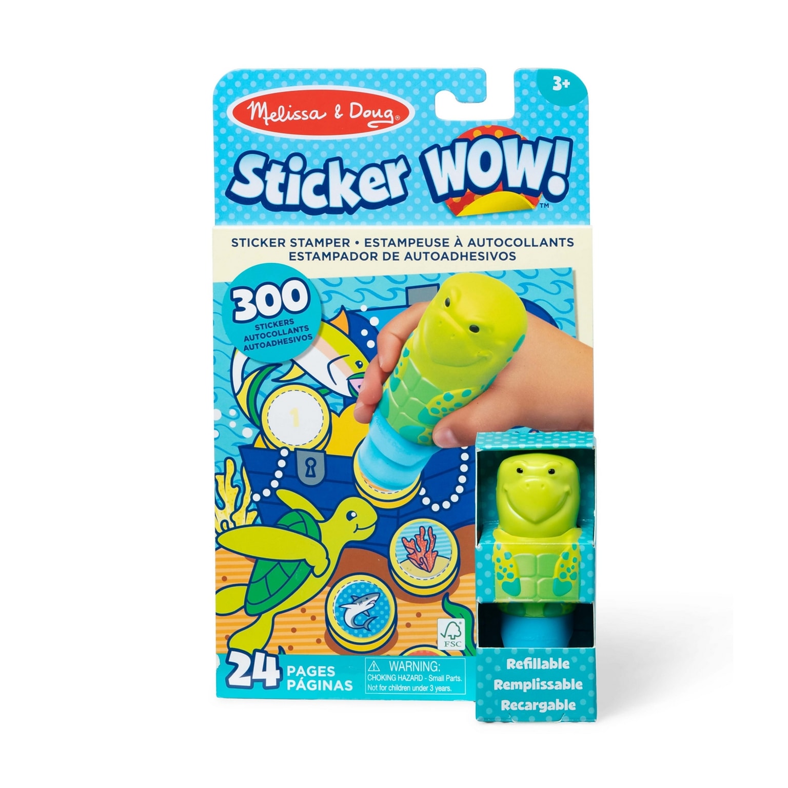 Melissa & Doug Sticker WOW! Activity Pad and Sticker Stamper, 8/Pack (50691)