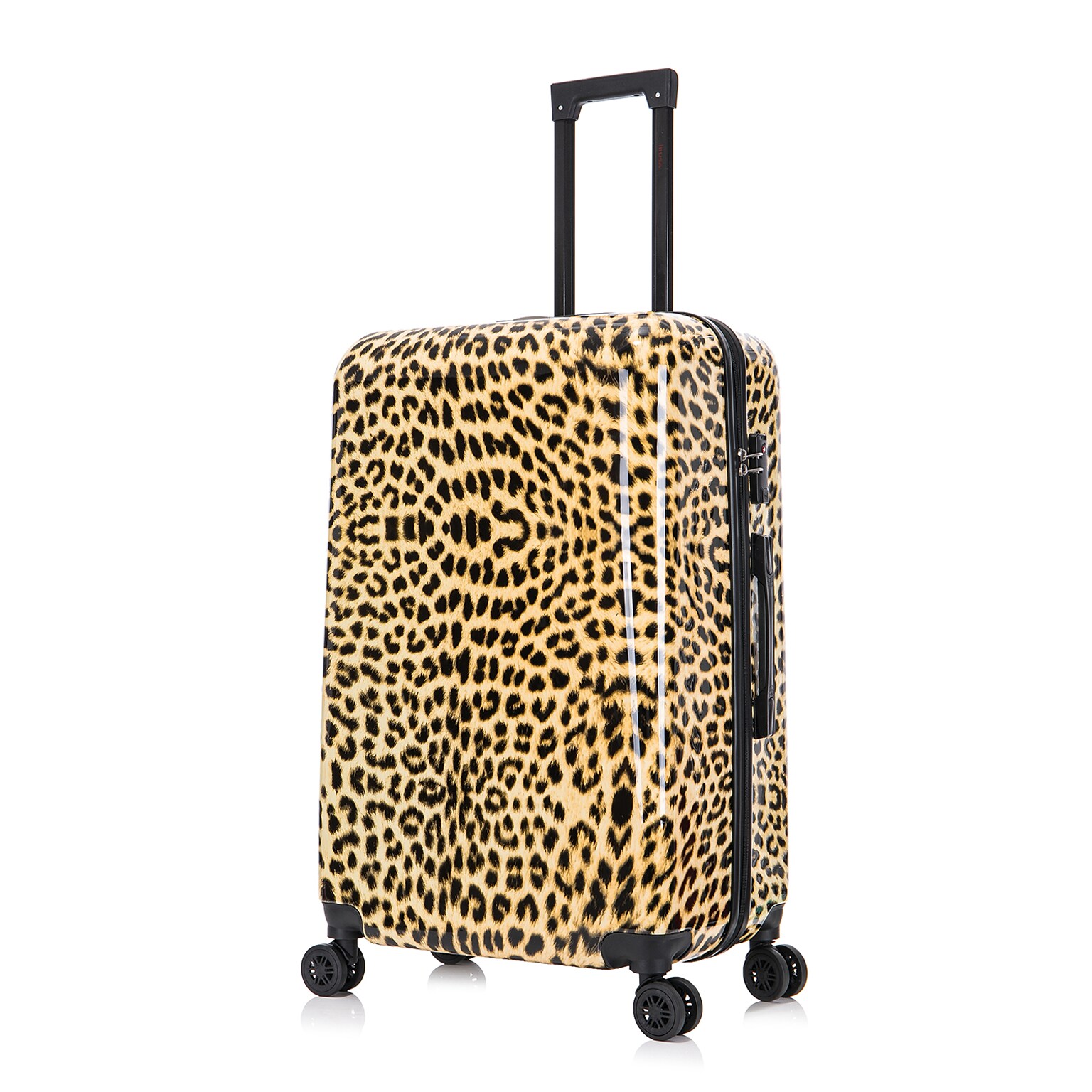 InUSA Prints 30.76 Hardside Suitcase, 4-Wheeled Spinner, TSA Checkpoint Friendly, Cheetah Animal Print (IUAPC00L-CHE)
