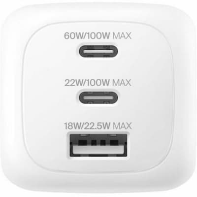 Belkin BoostCharge Pro GaN Wireless Charging Station, 100W, White (WCH016DQWH)