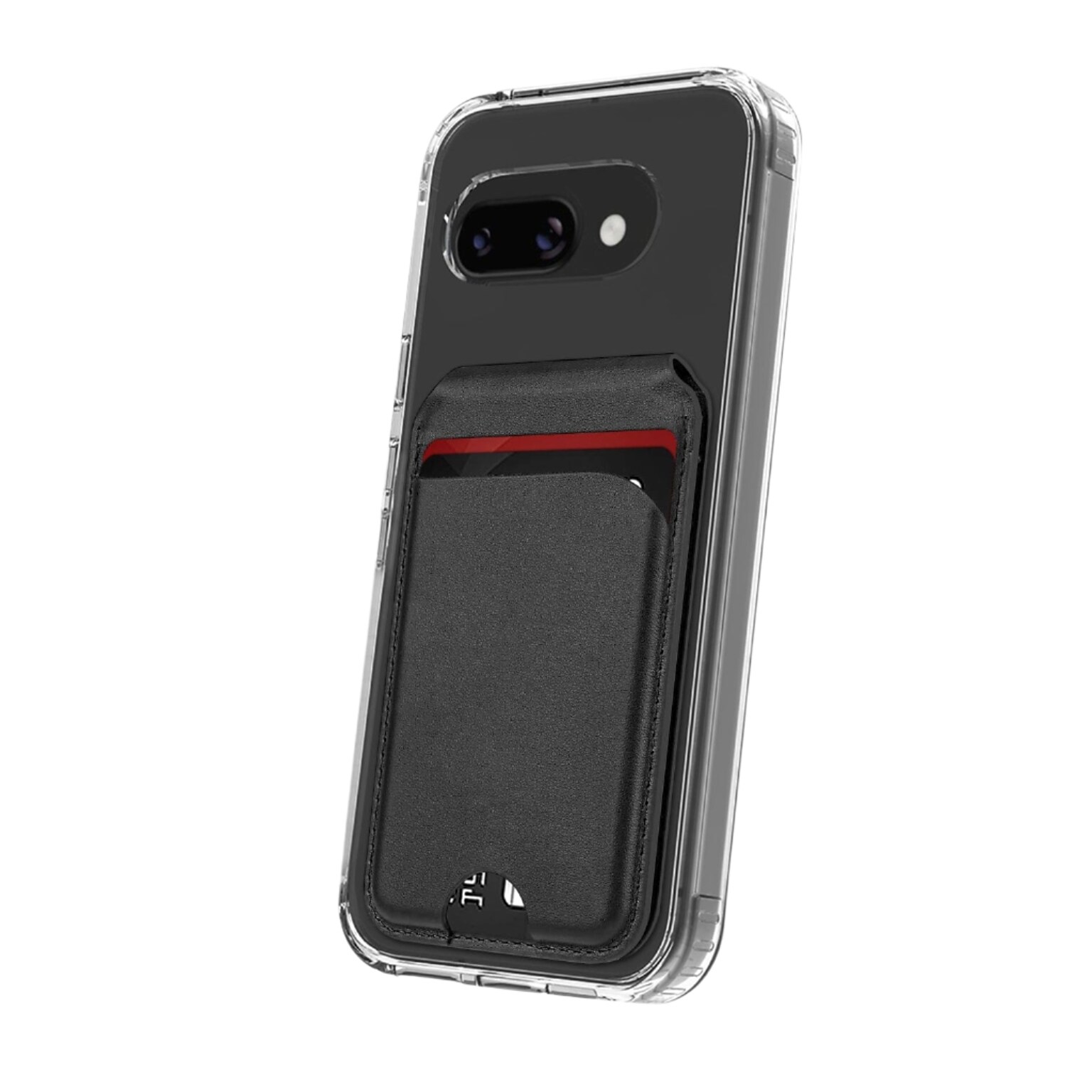 SaharaCase Venture Series MagSafe Wallet Case for Google Pixel 9a, Shock Absorbing, Clear/Scorpion Black (CP00795)