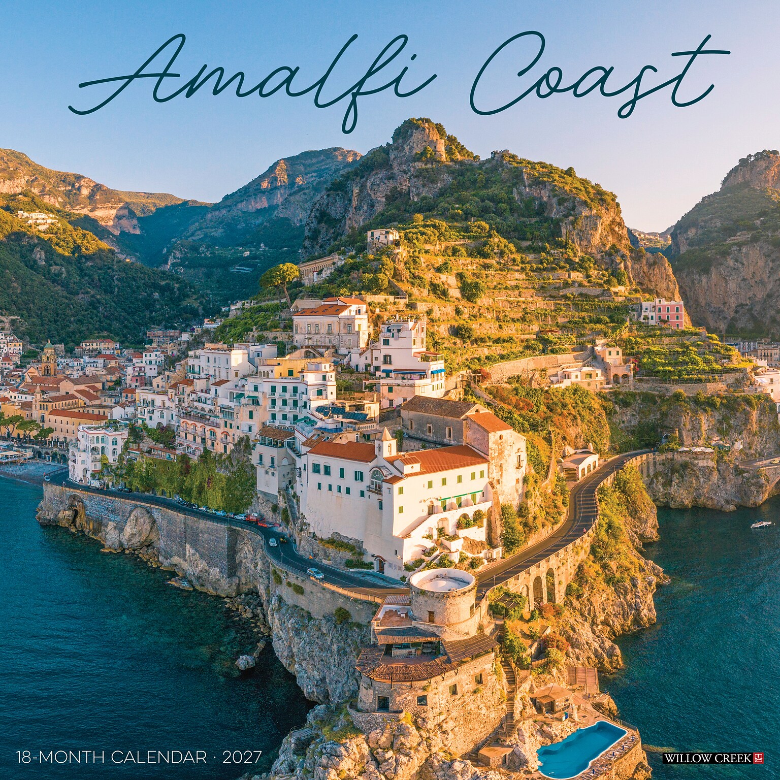 2027 Willow Creek Amalfi Coast 12 x 12 Monthly Wall Calendar, Assorted Colors (58701)