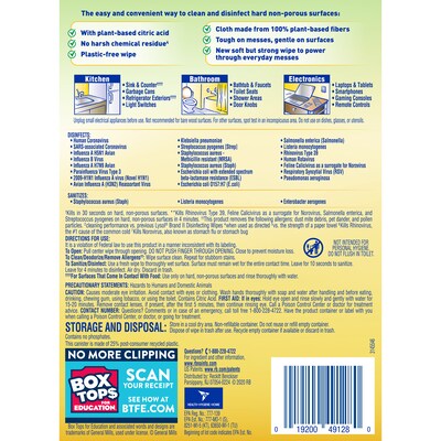 Lysol Disinfecting Wipes, Fresh Citrus Scent, 70 Wipes/Pack (1920049128)