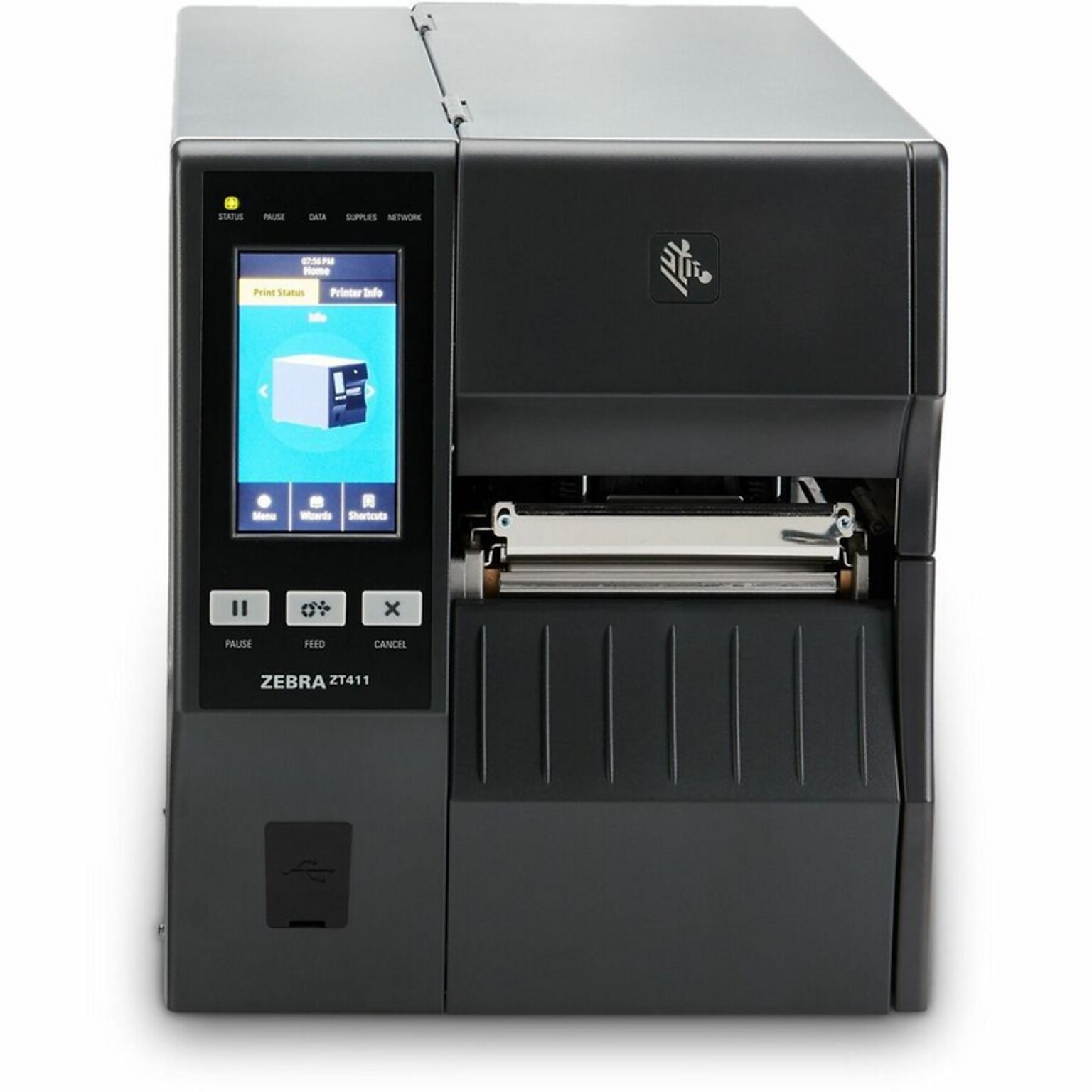 Zebra DS-ZT496P1126226 ZT411 Thermal transfer Industrial Label Printer, USB, Black