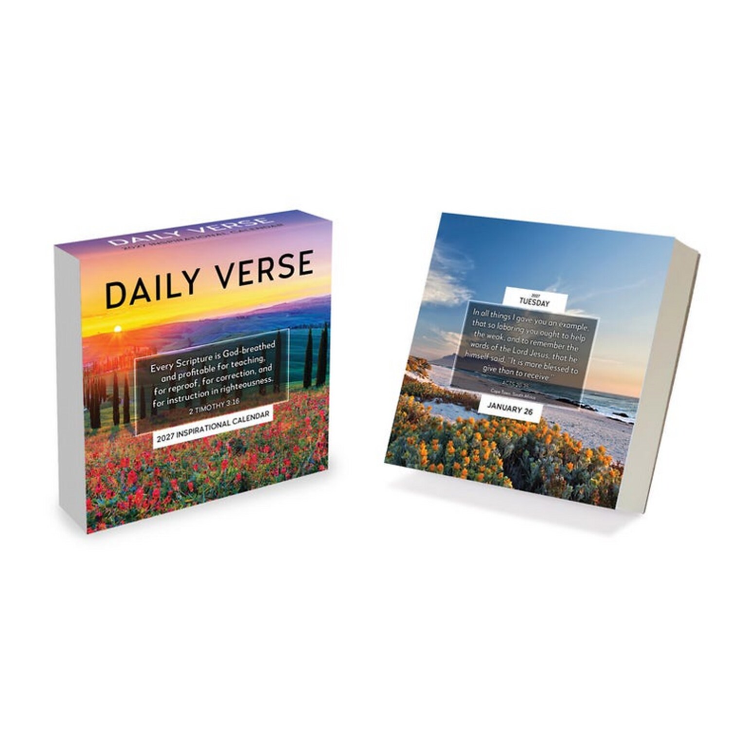 2027 TF Publishing Daily Verse 5.25 x 5.25 Daily Day-to-Day Calendar, Multicolored (27-3006)