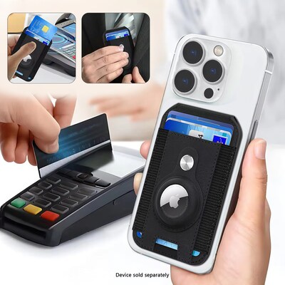 SaharaCase AirTag Wallet Bluetooth Tracker Holder, Scorpion Black (CP00712)