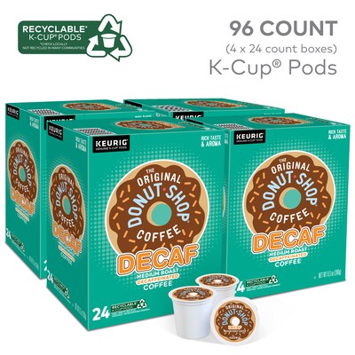 The Original Donut Shop Decaf Coffee, Keurig K-Cup Pod, Medium Roast, 96/Carton (60224-01CT)