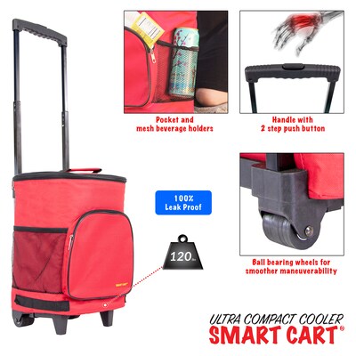 Dbest Ultra Compact Cooler Smart Cart, Red (01-566)