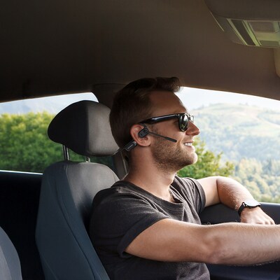 OPN Sound Chat Pro Wireless Open-Ear Communication Headset with Microphone, Bluetooth, Black (OS5050BL)