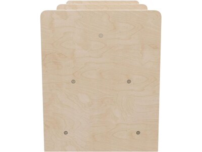 Flash Furniture Bright Beginnings Book Display with Transparent Storage Bin, 16"H x 31.5"W x 13"D, Brown (MK-KE20789-GG)