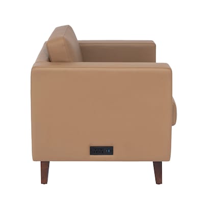 Flash Furniture Hercules Artemis LeatherSoft Sofa and 2 Chair Set, Cognac, 3-Pieces (ZB8921SET3COGNC)