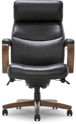 La-Z-Boy Greyson Ergonomic Bonded Leather Swivel Executive Chair, Black (CHR10086B)