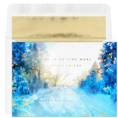 Custom Appreciation Path Cards, with Envelopes, 7 7/8 x 5 5/8  Holiday Card, 25 Cards per Set