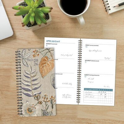 2026 Willow Creek Organic Tapestry 3.5" x 6.5"  Weekly & Monthly Planner, Paperboard Cover (57353)