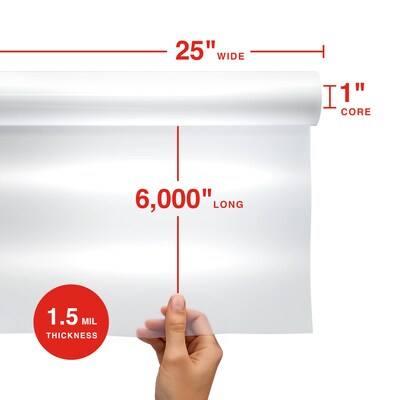 Staples Laminating Film Roll, 1.5 Mil, 25 x 500, 2/Pack (ST63251)