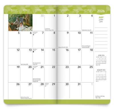 2026-2027 BrownTrout Claude Monet 3.5" x 6.5" Monthly Planner (9798330704651)