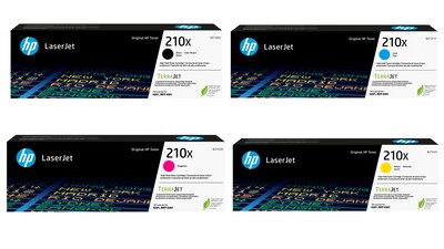 HP 210X Black/Cyan/Magenta/Yellow High Yield Toner 4PK