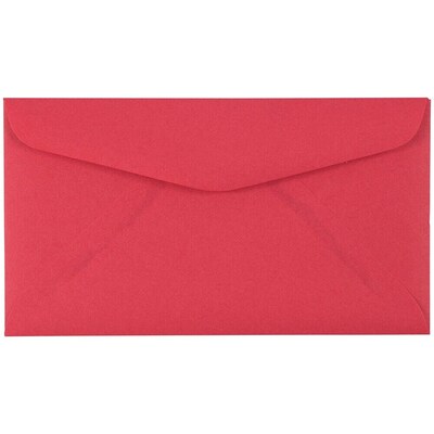 JAM Paper #6 3/4 Business Envelope, 3 5/8" x 6 1/2", Red, 100/Pack (1538694D)