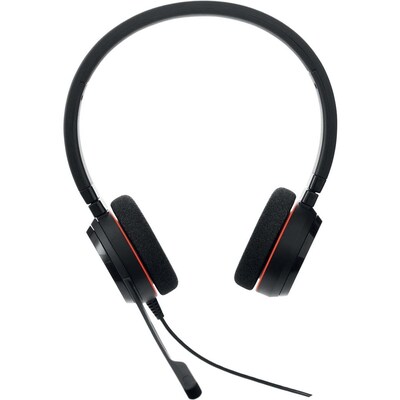 Jabra Evolve 20 USB-A Noise Canceling Stereo Computer On-Ear Headset, MS Certified (4999-823-189-01)