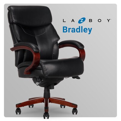 La-Z-Boy Bradley Bonded Leather Executive Chair, Black (46089-CC)