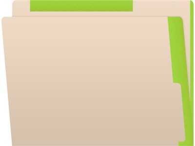 Medical Arts Press Standard Reinforced File Folder, Straight Cut, Letter Size, Manila/Light Green, 50/Box (50693LG)