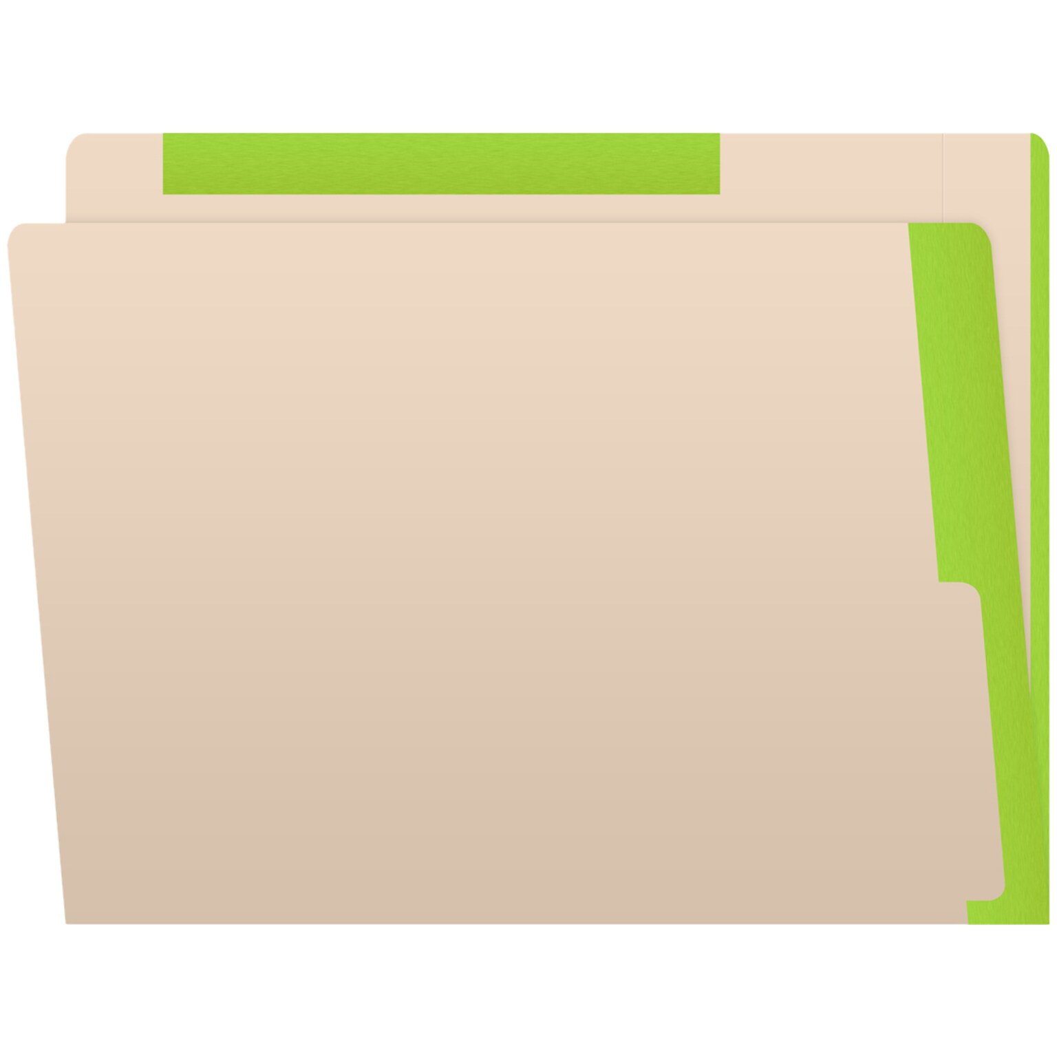 Medical Arts Press Standard Reinforced File Folder, Straight Cut, Letter Size, Manila/Light Green, 50/Box (50693LG)