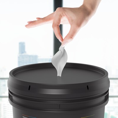 Gritt Commercial Professional All-Purpose Wipes with Bucket Dispenser, 800 Wipes/Bag, 4 Bags/Carton (GRI5-RW-1-B-CS)