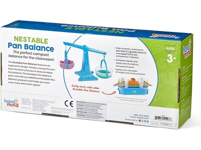 hand2mind Nestable Pan Balance, Blue/White (93404)