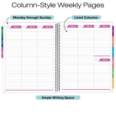 2027 Excello Brands Mountain Majesty 8.5" x 11" Weekly & Monthly Planner, Paperboard Cover (NRY27-DL-74)