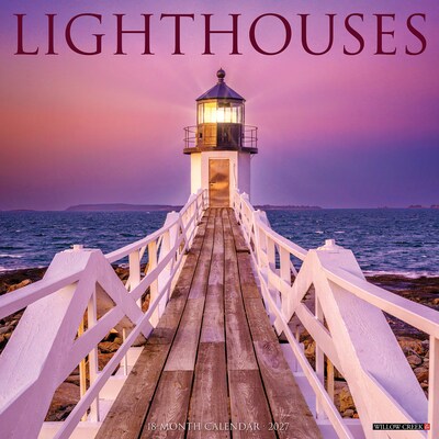 2027 Willow Creek Lighthouses 12 x 12 Monthly Wall Calendar, Assorted Colors (61039)