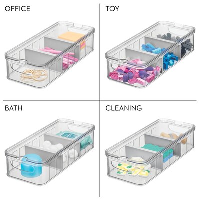 iDESIGN Plastic Organizers, Clear/Gray (27819M6)