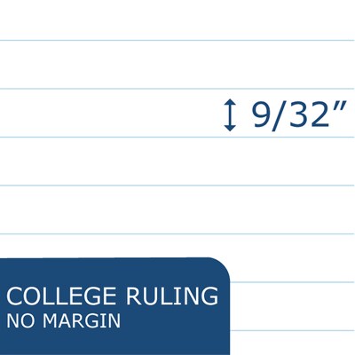 Roaring Spring Paper Products BioBased 1-Subject Notebooks, 6" x 9.5", College Ruled, 70 Sheets, Color Chosen at Random (13360)