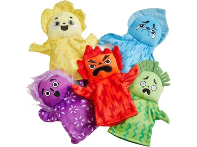 hand2mind Feelings Family Hand Puppets, 5/Set (95417)